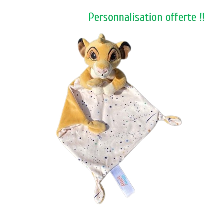Doudou Disney le roi lion, cadeau bébé personnalisé.