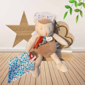 Doudou hérisson babynat possibilité de personnalisé du prénom