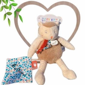 Doudou hérisson babynat possibilité de personnalisé du prénom
