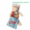 Doudou hérisson babynat possibilité de personnalisé du prénom