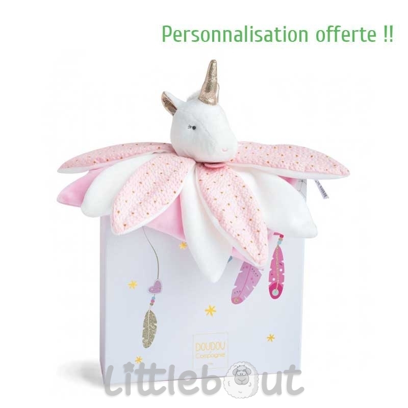 Doudou Pétales Licorne de Doudou et compagnie