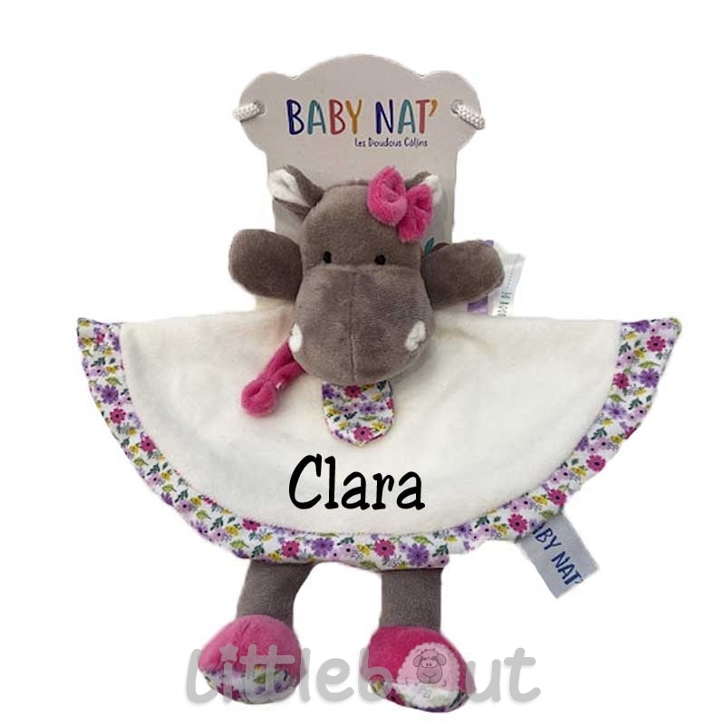 Doudou personnalisé hippo