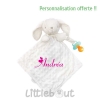Doudou lapin accroche tétine
