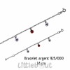 Bracelet argent coccinelle